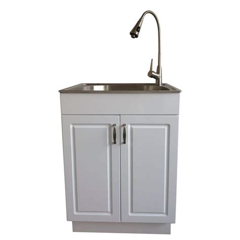 glacier bay all-in-one stainless steel laundry/ utility sink and cabinet|glacier bay laundry sink.